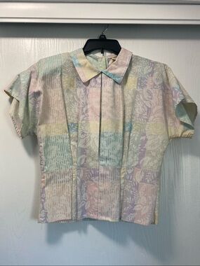 Vintage Good Things of California Floral Collared Top